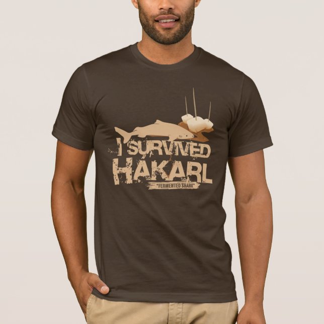 Ich überlebte Hákarl T - Shirt (Vorderseite)