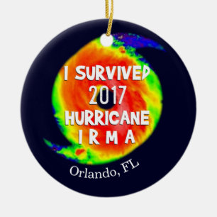 ICH ÜBERLEBTE HURRICANE IRMA an Ihrem Standort Keramikornament