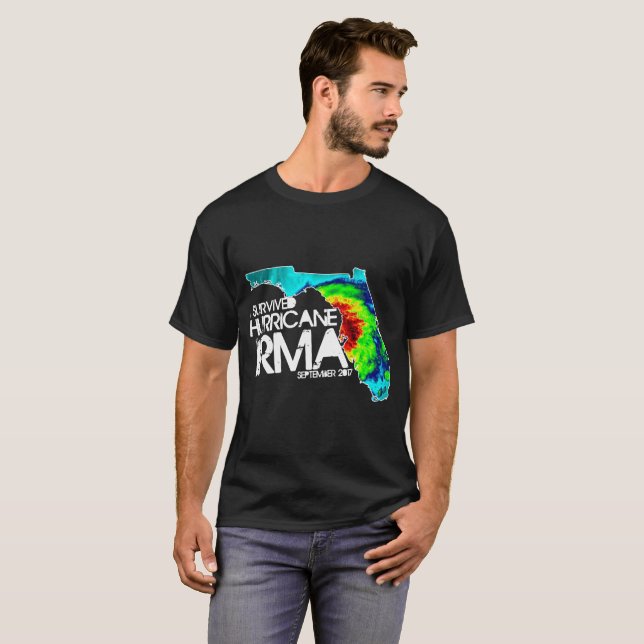 Ich überlebte Hurrikan-Irma-T - Shirt (Vorne ganz)