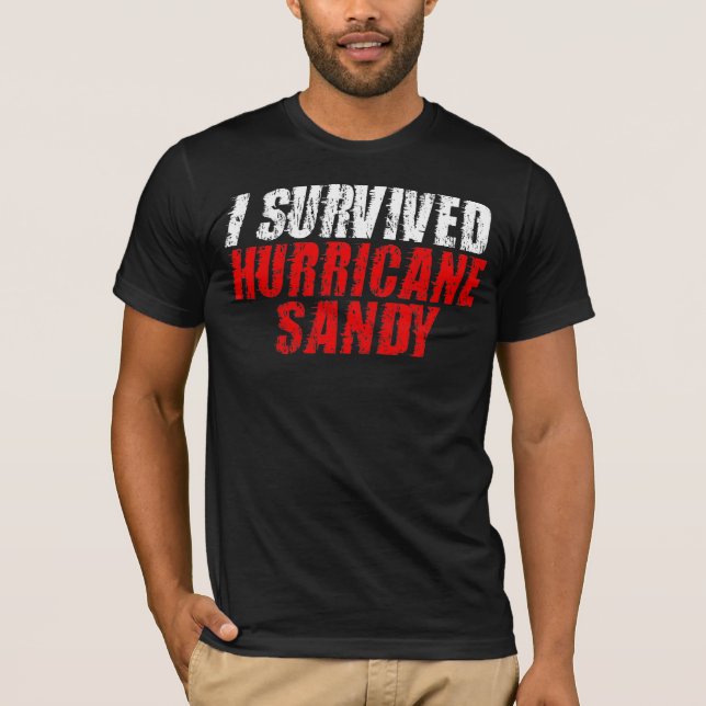 Ich überlebte Hurrikan-Sandy beunruhigten T - T-Shirt (Vorderseite)
