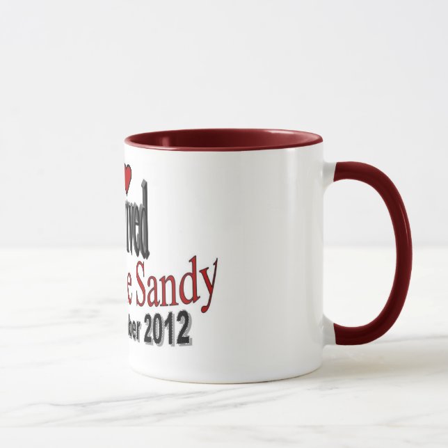 Ich überlebte Hurrikan-Sandy-Kaffee-Tasse Tasse (Rechts)