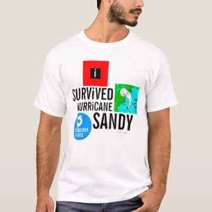 Ich überlebte Hurrikan-Sandy-Zeichen-T - Shirt 3