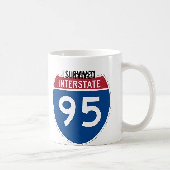 Ich überlebte I-95 CommuterTrooper Kaffee-Tasse Tasse (Rechts)