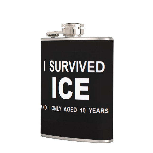 Ich überlebte ICE  Flachmann (Links)