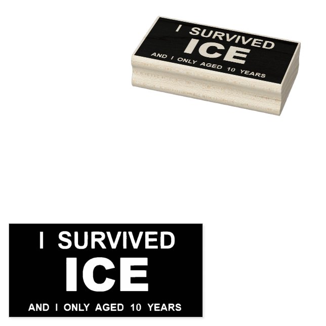 Ich überlebte ICE  Gummistempel (Stempel)