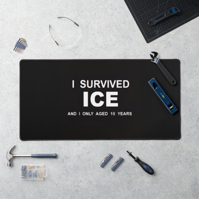 Ich überlebte ICE  Schreibtischunterlage (Arbeitsplatz)