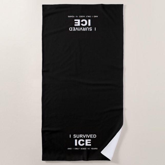 Ich überlebte ICE  Strandtuch (Vorderseite)