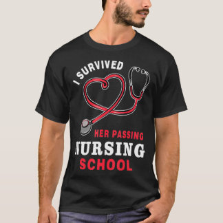 Ich überlebte ihre Passende Krankenschule Funny Gr T-Shirt