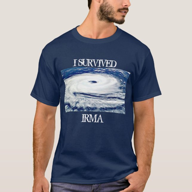 ICH ÜBERLEBTE IRMA HURRICANE SHIRT (Vorderseite)