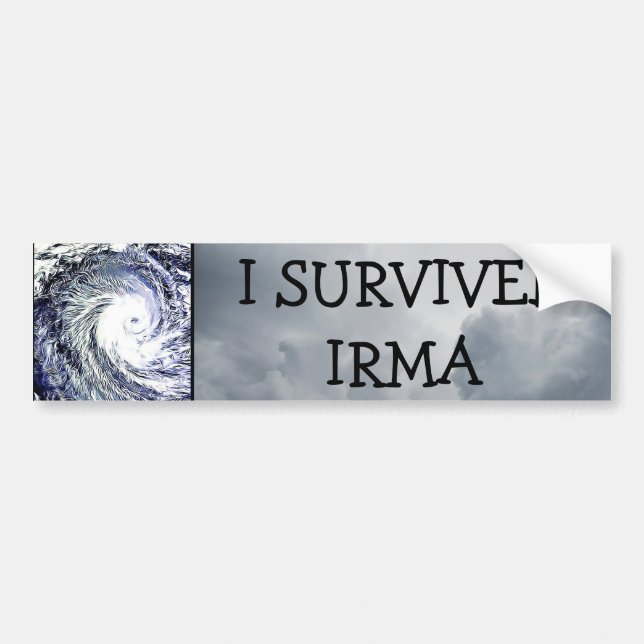 ICH ÜBERLEBTE IRMA-HURRIKAN-AUTOAUFKLEBER AUTOAUFKLEBER (Vorne)