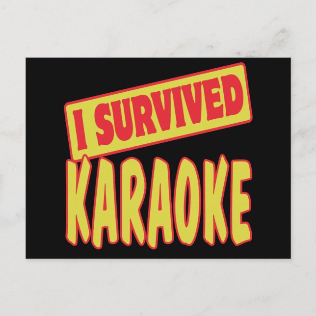 ICH ÜBERLEBTE KARAOKE POSTKARTE (Vorderseite)