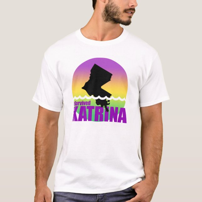 Ich überlebte Katrina T-Shirt (Vorderseite)