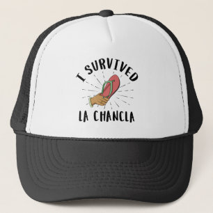 Ich überlebte La Chancla Funny Mexican Mother Joke Truckerkappe