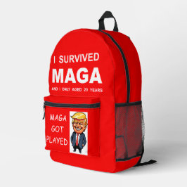Ich überlebte MAGA Bedruckter Rucksack