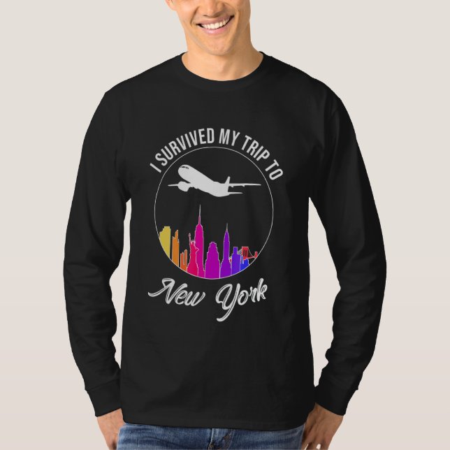 Ich überlebte meine Reise nach New York City Skyli T-Shirt (Vorderseite)