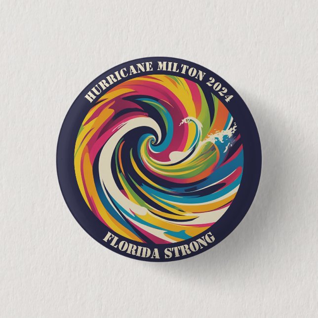 Ich überlebte Milton Hurrikan Florida stark Button (Vorderseite)