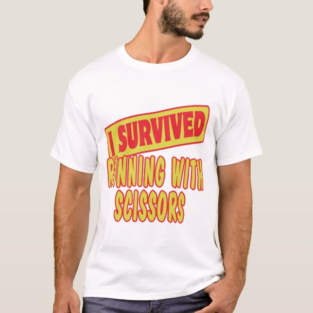 ICH ÜBERLEBTE MIT SCISSOREN T-Shirt (Vorderseite)