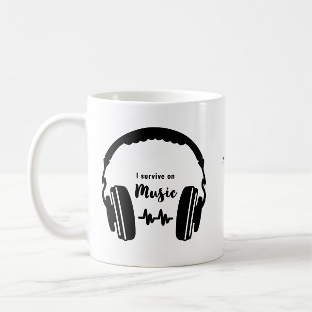 Ich überlebte Musik Kaffeetasse (Links)