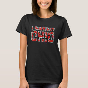 Ich überlebte Ohio Karte Meme Not Retro Vintag T-Shirt