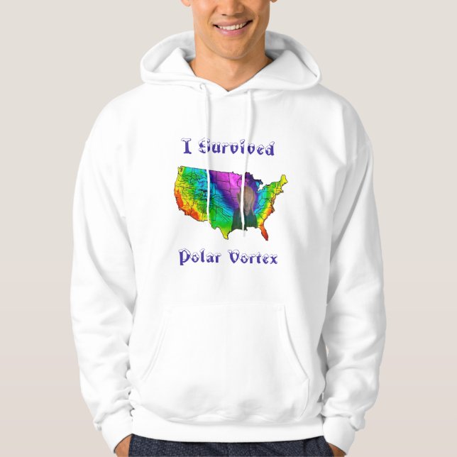 Ich überlebte Polar Vortex Hoodie (Vorderseite)