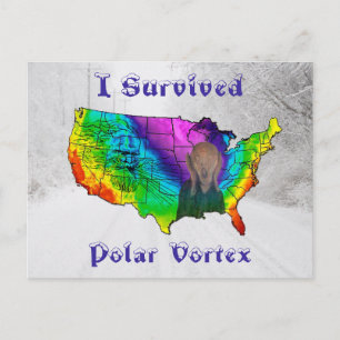 Ich überlebte Polar Vortex Postkarte