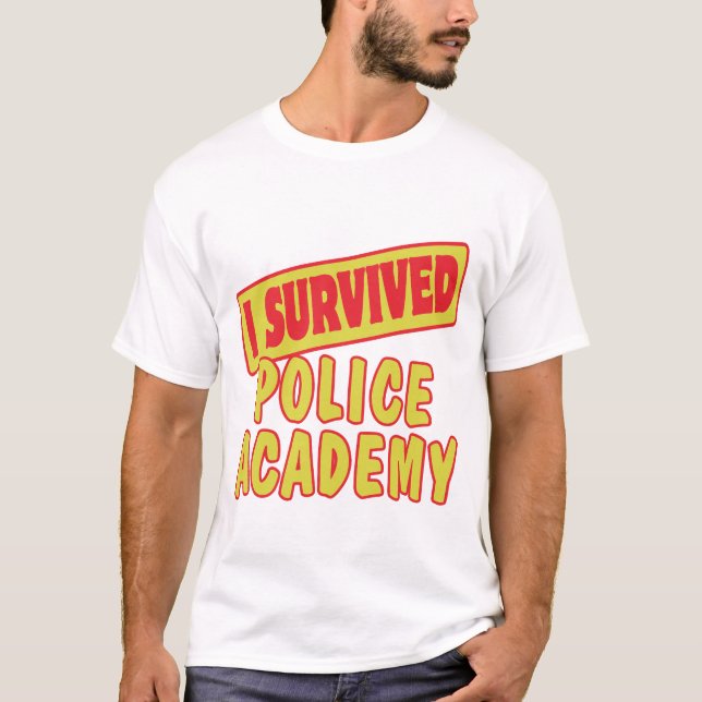 ICH ÜBERLEBTE POLIZEIAKADEMIE T-Shirt (Vorderseite)