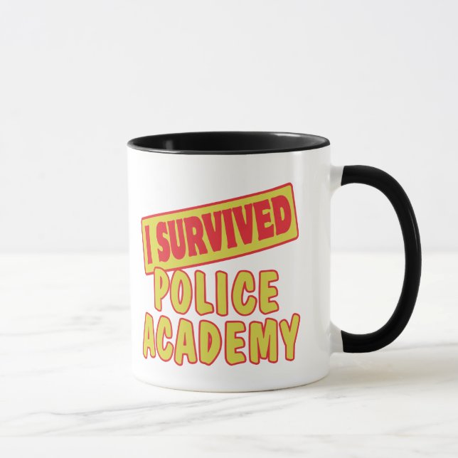 ICH ÜBERLEBTE POLIZEIAKADEMIE TASSE (Rechts)