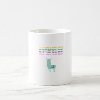 Ich überlebte "Rona 2020 Llama Kaffeetasse