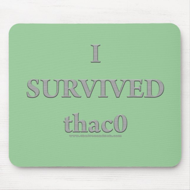 Ich überlebte thac0 mousepad (Vorne)