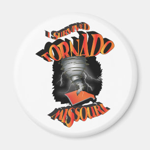 Ich überlebte Tornado Missouri Magnet