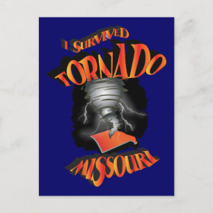 Ich überlebte Tornado Missouri Postkarte