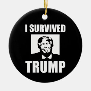 Ich überlebte Trump 2020 Wahl Anti-Trump Keramik Ornament