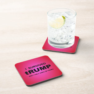 Ich überlebte tRUMP Getränkeuntersetzer