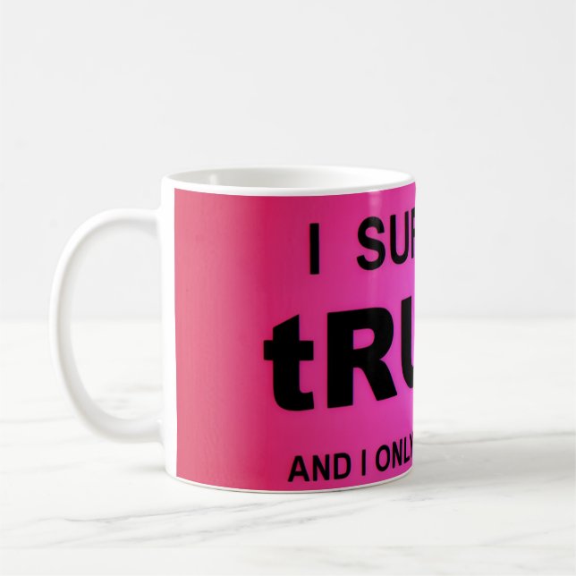 Ich überlebte tRUMP Kaffeetasse (Links)
