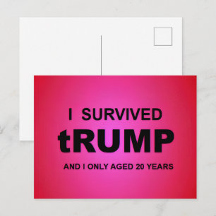Ich überlebte tRUMP Postkarte
