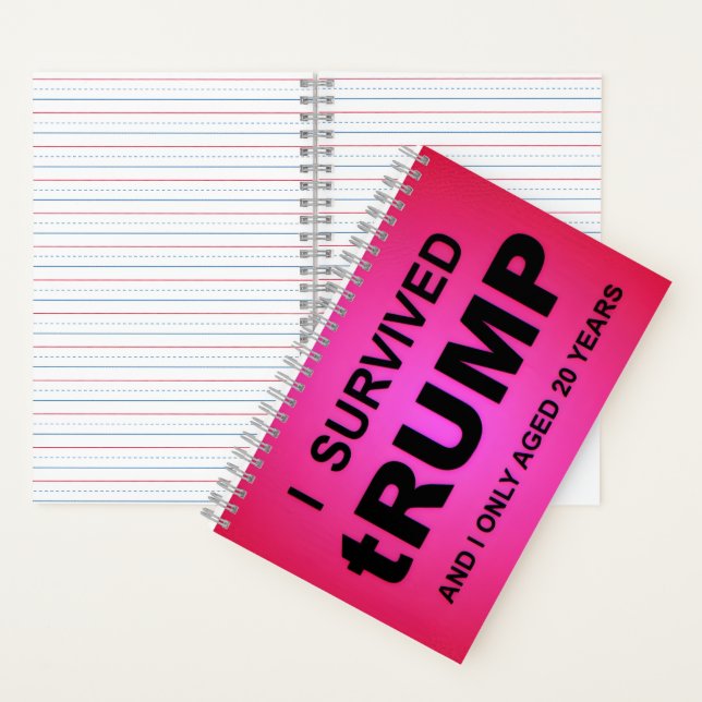 Ich überlebte tRUMP Spiralblock Notizbuch (Innen)