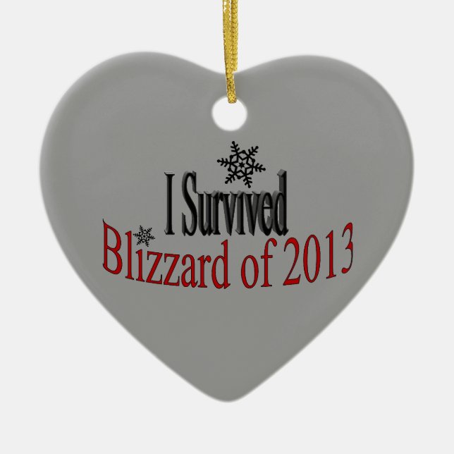 Ich überlebte Verzierung des Blizzard-2013 Keramik Ornament (Vorne)