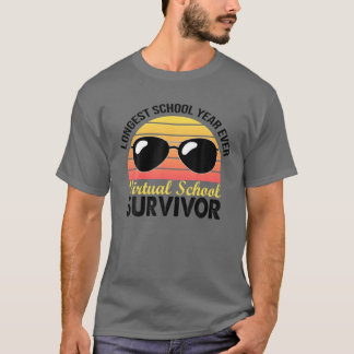 Ich überlebte Virtual School 2021, das längste Sch T-Shirt
