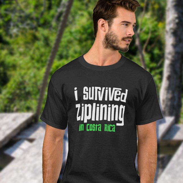 Ich überlebte Ziplining in Costa Rica T-Shirt (Von Creator hochgeladen)