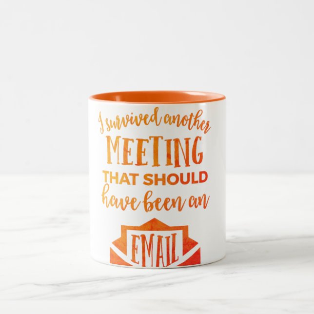 Ich überlebte... zweifarbige tasse (Mittel)