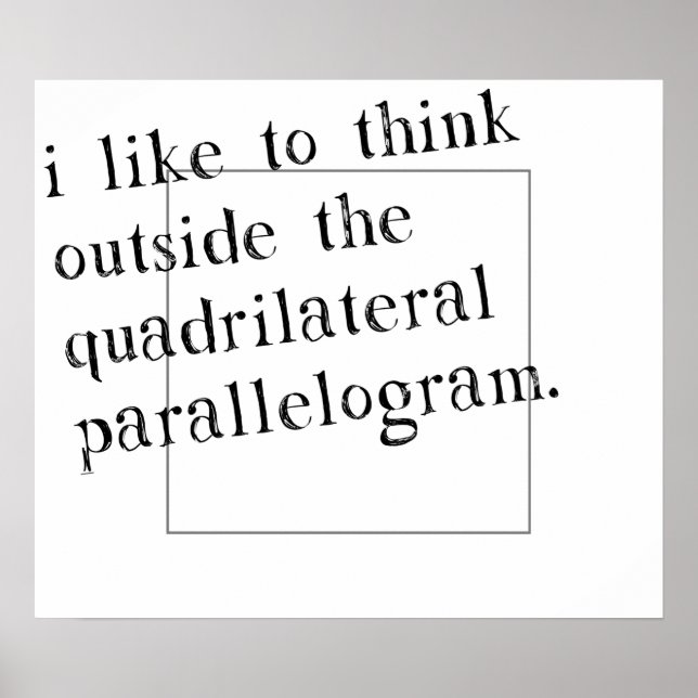 Ich überlege gerne draußen poster (Vorne)