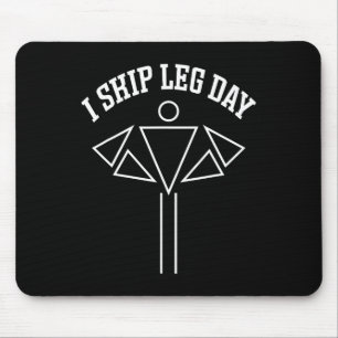 Ich überspringe Leg Day Funny Gym Comedy Workout Mousepad