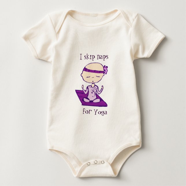 ich überspringe Nickerchen für Yoga Baby Strampler (Vorderseite)