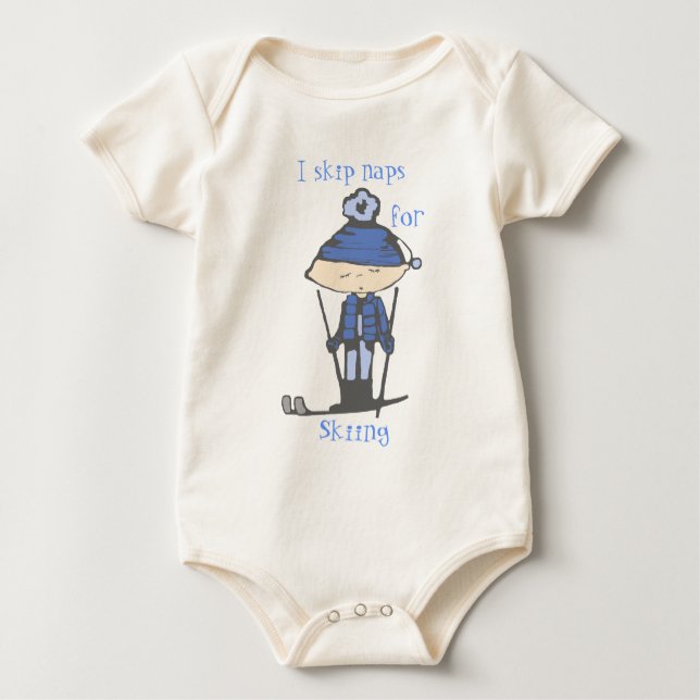Ich überspringe Nickerchen zum Skifahren Baby T-shirt (Vorderseite)