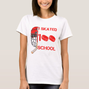 Ich überstand 100 Tage Schule Eishockey-Fan T-Shirt