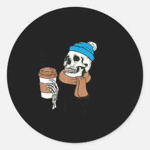Ich überstehe den Winter nicht gut Lustiger Kaffee Runder Aufkleber