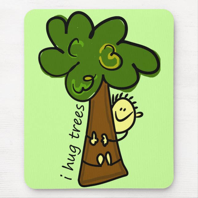 Ich umarme Baum-Mausunterlage Mousepad (Vorne)