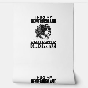 Ich umarmte mein Neufundland, sodass ich Leute nic Tapete