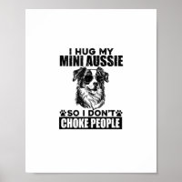 Ich umarmte meine Mini Aussie, sodass ich Leute ni