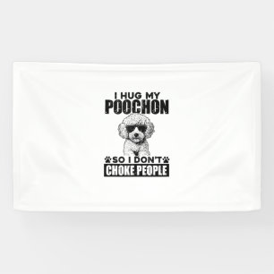 Ich umarmte meinen Poochon, damit ich nicht Leute Banner